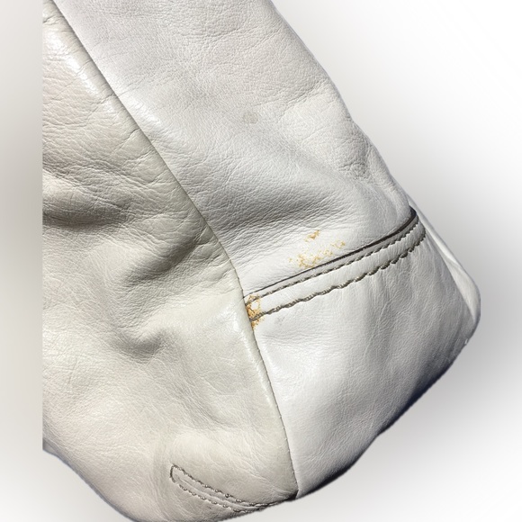 Coach Ergo Pleated Leather Tattersall Lining Hobo Shoulder Handbag Ivory White - Picture 7 of 12